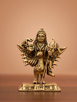 DecorTwist - Brass Handcrafted Shani Dev Idol Statue