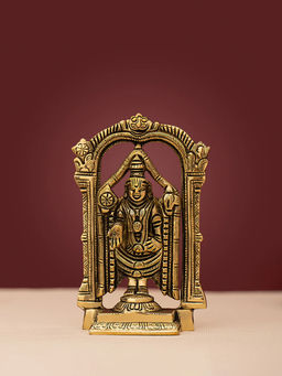 DecorTwist - Brass Frame Balaji Venkateshwar Handcrafted Idol Statue