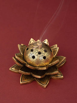 DecorTwist - Brass Dhoop Dani & Agarbatti Stand