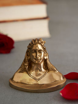 DecorTwist - Brass Handmade Adiyogi Shiv Shankar Idol Murti Idol Statue