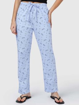 Bewakoof - Women's Blue All Over Printed Pyjamas