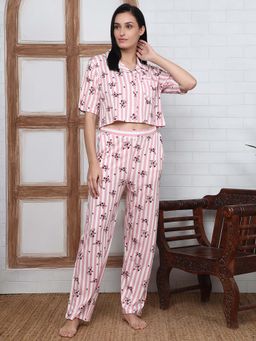Kanvin - Womens Floral Shirt with Pyjama