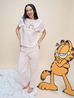 Sweet Dreams - Womens Adorable Garfield T-Shirt with Pyjama