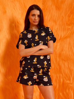 Sweet Dreams - Womens Cute Garfield T-Shirt with Shorts