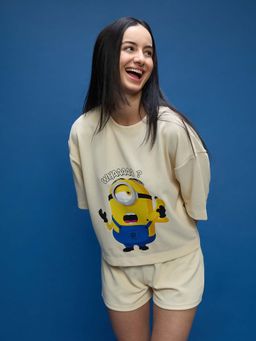 Sweet Dreams - Womens Playful Minions T-Shirt with Shorts
