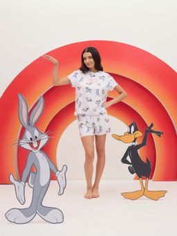 Sweet Dreams - Womens Cute and Cozy Looney Tunes T-Shirt with Shorts