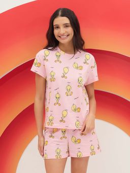 Sweet Dreams - Womens Adorable Tweety Bird T-Shirt with Shorts