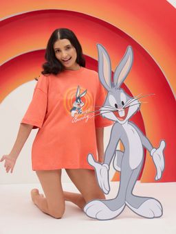 Sweet Dreams - Womens Cute Bugs Bunny Oversized T-Shirt