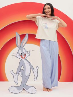 Sweet Dreams - Womens Cute Bugs Bunny T-Shirt with Pyjama