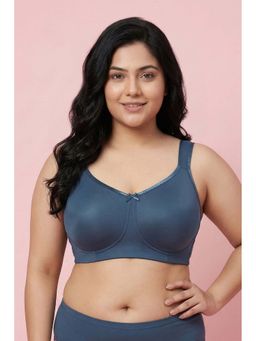 Zivame - True Curve Single Layered Non Wired Full Support Bra - Real Teal