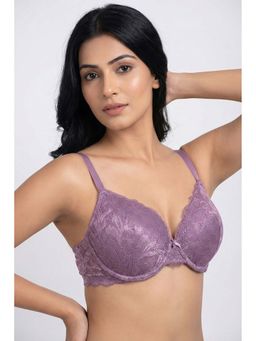 Zivame - Bare Whisper Regular Wired 3/4th Coverage Lace Bra - Valerian