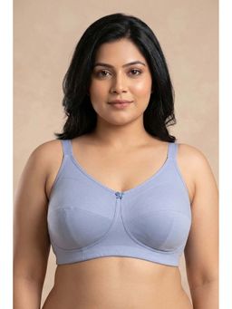 Zivame - True Curve Double Layered Non Wired Full Support Bra - Blue Blizzard
