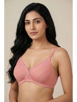 Zivame - Double Layered Non Wired 3/4th Coverage T-Shirt Bra - Lobster Bisque