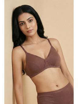 Zivame - Double Layered Non Wired 3/4th Coverage T-Shirt Bra - Nutmeg