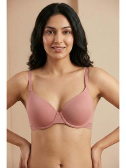 Zivame - Padded Regular Wired Medium Coverage T-Shirt Bra - Rose Tan