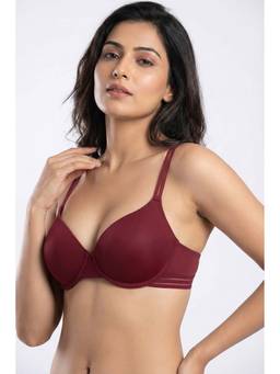 Zivame - Padded Regular Wired Medium Coverage T-Shirt Bra - Tawny Port