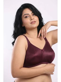 Zivame - True Curve Double Layered Non Wired Full Coverage Minimiser Bra - Fig