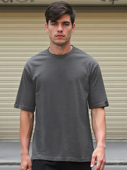 Bewakoof - Mens Grey Oversized T-shirt