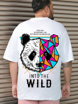Bewakoof - Men's White Better & Better Graphic Printed Oversized Plus Size T-shirt