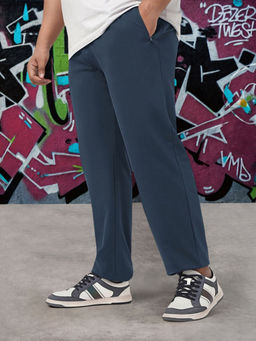 Bewakoof - Men's Navy Blue Oversized Plus Size Joggers