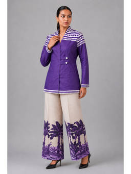 PERINI - Purple Garden Grid Co-Ord Set