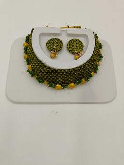 LADDKI - Orange Pearl Traditional Jewellery Set