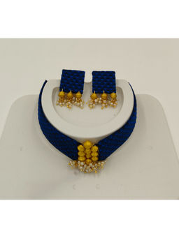 LADDKI - White Stones Western Jewellery Set