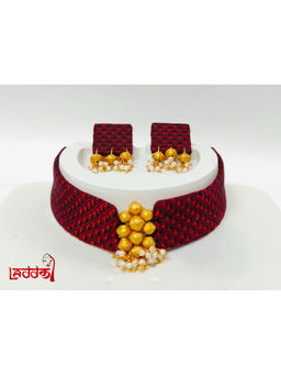 LADDKI - White Stones Western Jewellery Set