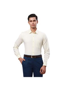Raymond - Contemporary Fit Checkered Medium Yellow Shirt