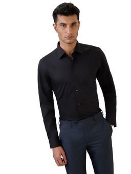 Raymond - Contemporary Fit Checkered Black Shirt