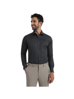 Raymond - Contemporary Fit Checkered Dark Grey Shirt