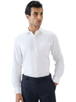Raymond - Regular Fit Solid White Shirt