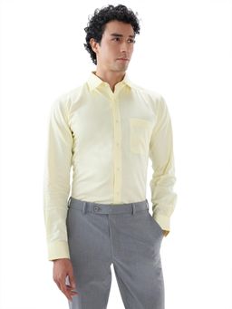 Raymond - Slim Fit Light Yellow Shirt