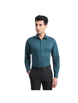 Raymond - Slim Fit Solid Dark Petrol Shirt