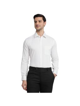 Raymond - Slim Fit Solid White Shirt