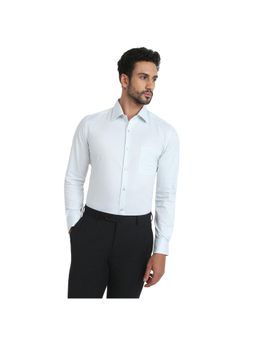 Raymond - Contemporary Fit Checkered Medium Blue Shirt