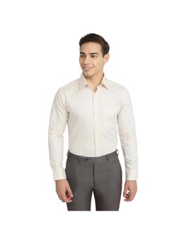 Raymond - Contemporary Fit Checkered Light Fawn Shirt