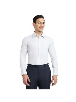 Raymond - Regular Fit Checkered White Shirt