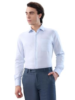Raymond - Regular Fit Checkered Light Blue Shirt