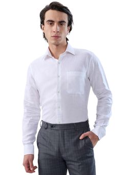 Raymond - Regular Fit Solid White Shirt