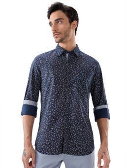 Parx - Slim Fit Dark Blue Shirt
