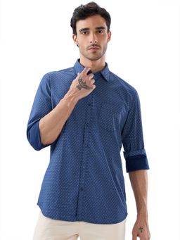 Parx - Slim Fit Dark Blue Shirt