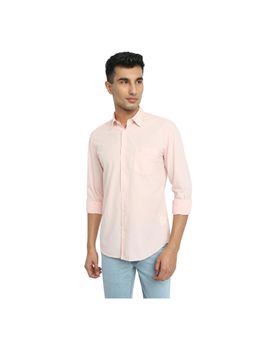 Parx - Slim Fit Solid Medium Pink Shirt