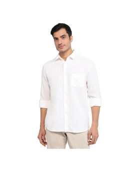Parx - Slim Fit Solid White Shirt