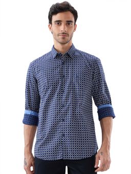 Parx - Slim Fit Dark Blue Shirt