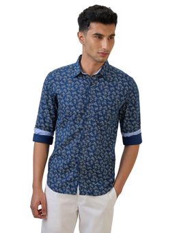 Parx - Slim Fit Dark Blue Shirt