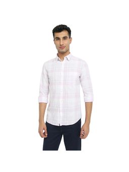 Parx - Slim Fit Checkered Light Purple Shirt