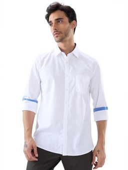 Parx - Slim Fit Solid White Shirt