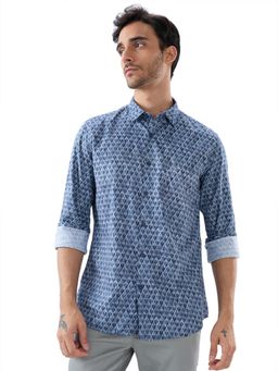 Parx - Slim Fit Dark Blue Shirt