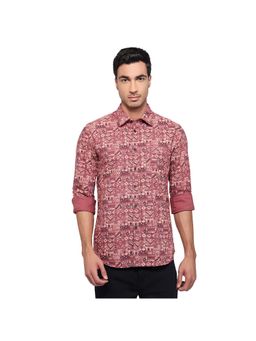 Parx - Slim Fit Dark Red Shirt